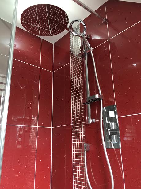 Beautiful square head shower fitted by JPC Plumbing of Swindon
